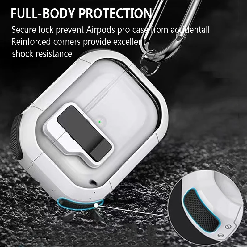 Automatic switch safety lock case compatible with AirPods Pro 2nd Generation 1st generation case AirPods 3 Protective Case