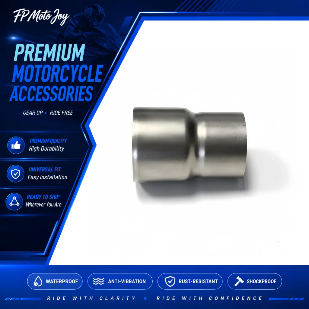 Universal Motorcycle Exhaust Reducer Adapter 60mm to 51mm, Exhaust Pipe Muffler Transition Reducer Connector