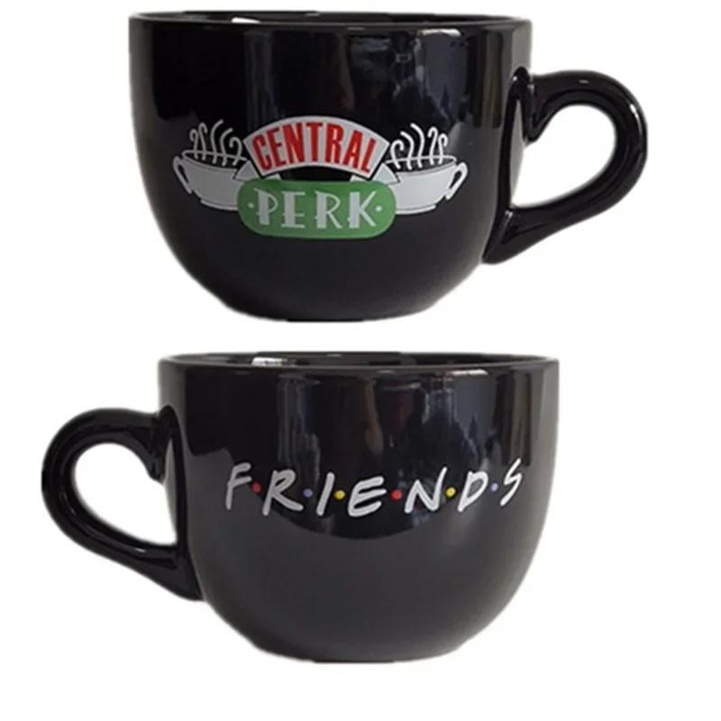 Friends TV Series Ceramic Coffee Cup 650ml Friends Central Cafe Cappuccino Cup Multi Color Ribbon Water Bottle Tazas Moomin