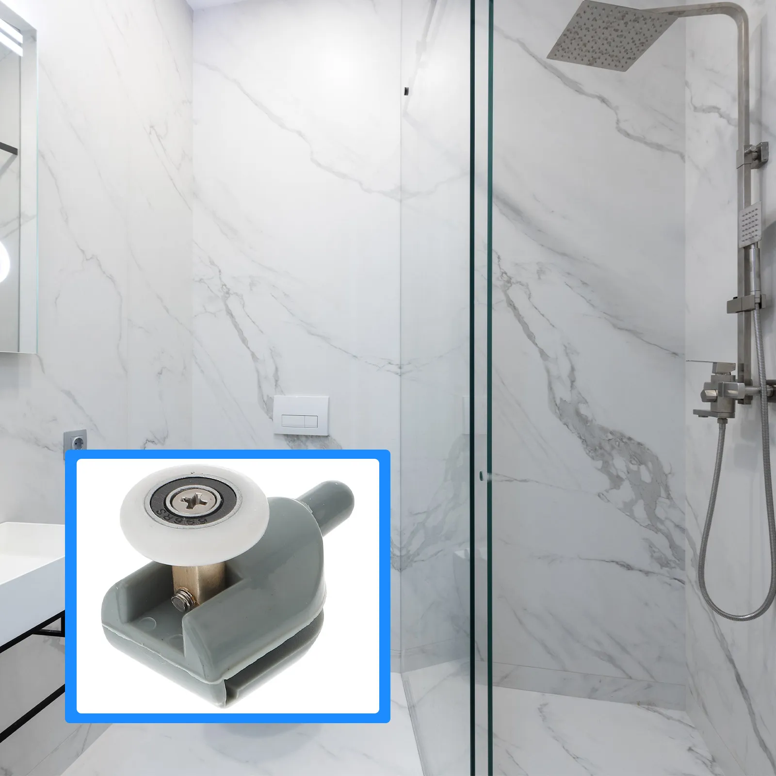 

10 шт. высококачественных роликов для душевых дверей, легкие, компактные, для раздвижных стеклянных дверей, простая установка