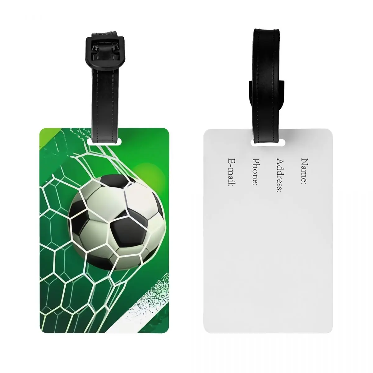 Custom Cool Soccerly Footbally Print Luggage Tags Custom Baggage Tags Privacy Cover ID Label