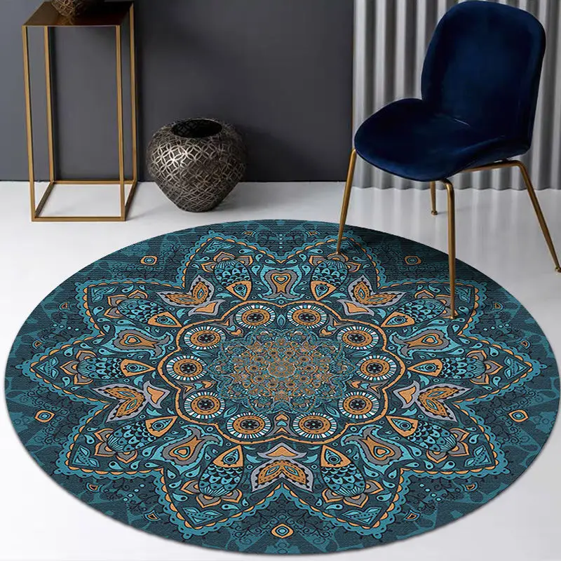 Home decoration simple style living room bedroom mat anti-slip  yoga  round carpet door  porch  tapete redondo