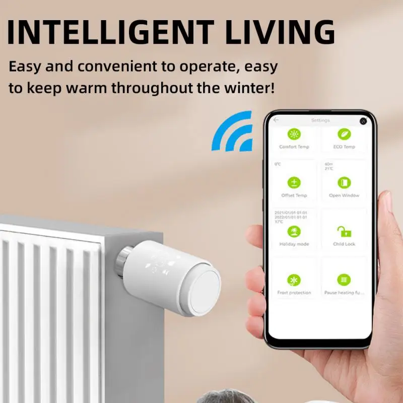 Wifi Precise Temperature Control Smart Home Integration Automated Temperature Control Energy-efficient Heating Radiator Valve