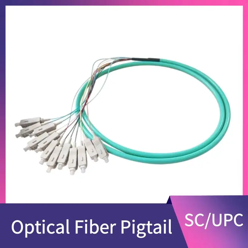 

Free Shipping 12 Fibers Pigtail SC /UPC 50/125 Multimode OM3 Bunch 12 Core Fiber Optic Pigtail - 0.9mm PVC Jacket