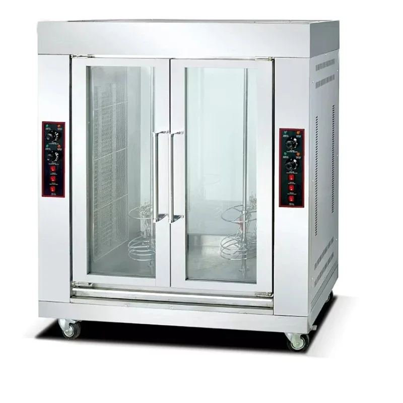 New Stainless Steel Electric Rotary Chicken Oven Commercial Roast Chicken Machine Electric Vertical Chicken Rotisseries for Sale