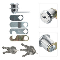 Home Improvement Cabinet Box Locker Cam Lock 16mm/30mm Durablity Mailbox Accessories With 5 Keys Zinc Alloy Brand New Hardware