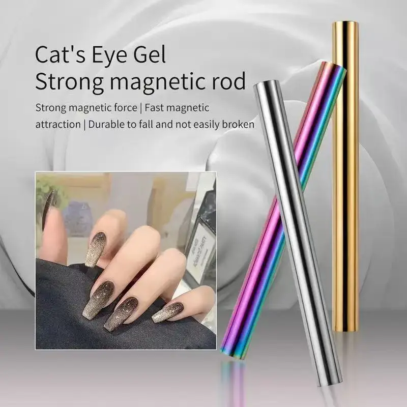1PC Cat Eye Nail Magnetic Stick Cylindrical Magnet for Cat Eye UV Gel Polish Snowlight Glitter Effect Tools Manicure Design Tool