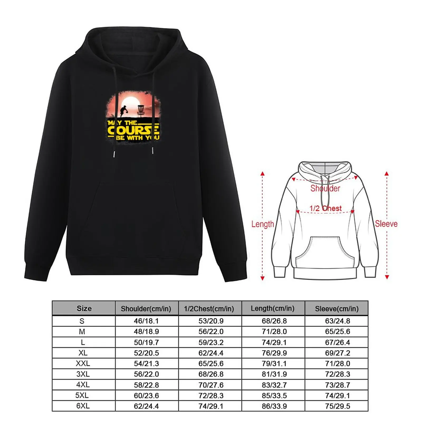 Premium May the Course Be With You Disc Golf T-shirt Pullover Hoodie autumn jacket men korean autumn clothes hoodie streetwear