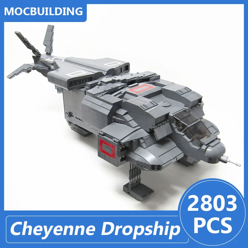 Cheyenne Dropship UD-4L Mini Scale Model Moc Building Blocks Diy Assemble Bricks Space Series Educational Xmas Toys Gift 2803PCS