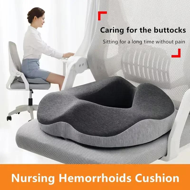 

Hemorrhoid Mat Health Care Seat Cushion Sciatica Bed Sores Donuts Shape Sitting Pain Relief Travel Memory Foam Office