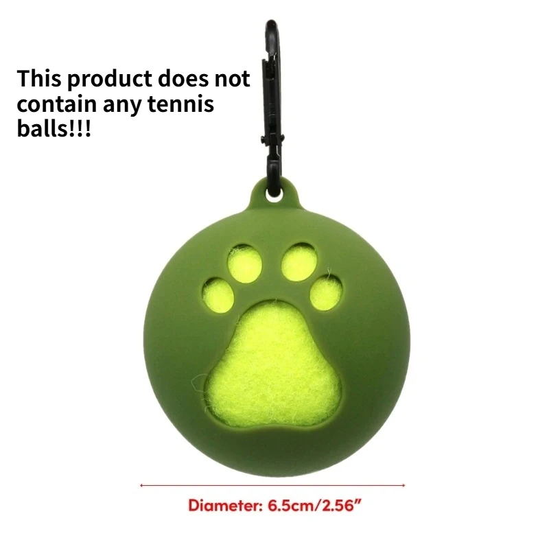 Durable Dog Walking Tennis Ball Holder with Clip & Storage Pouch, Portable for Outdoor Training