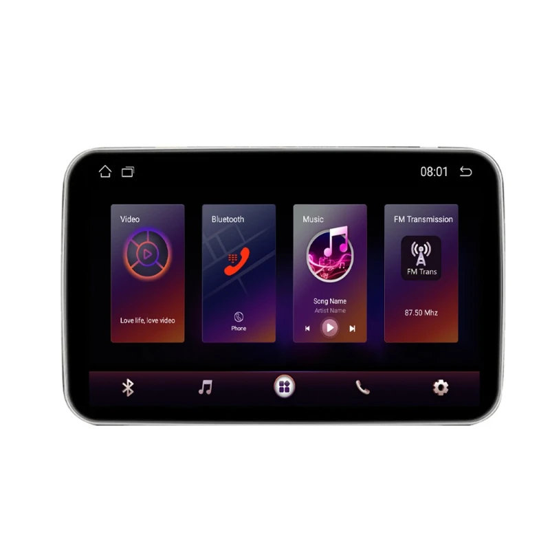 External headrest display, rear car entertainment system player