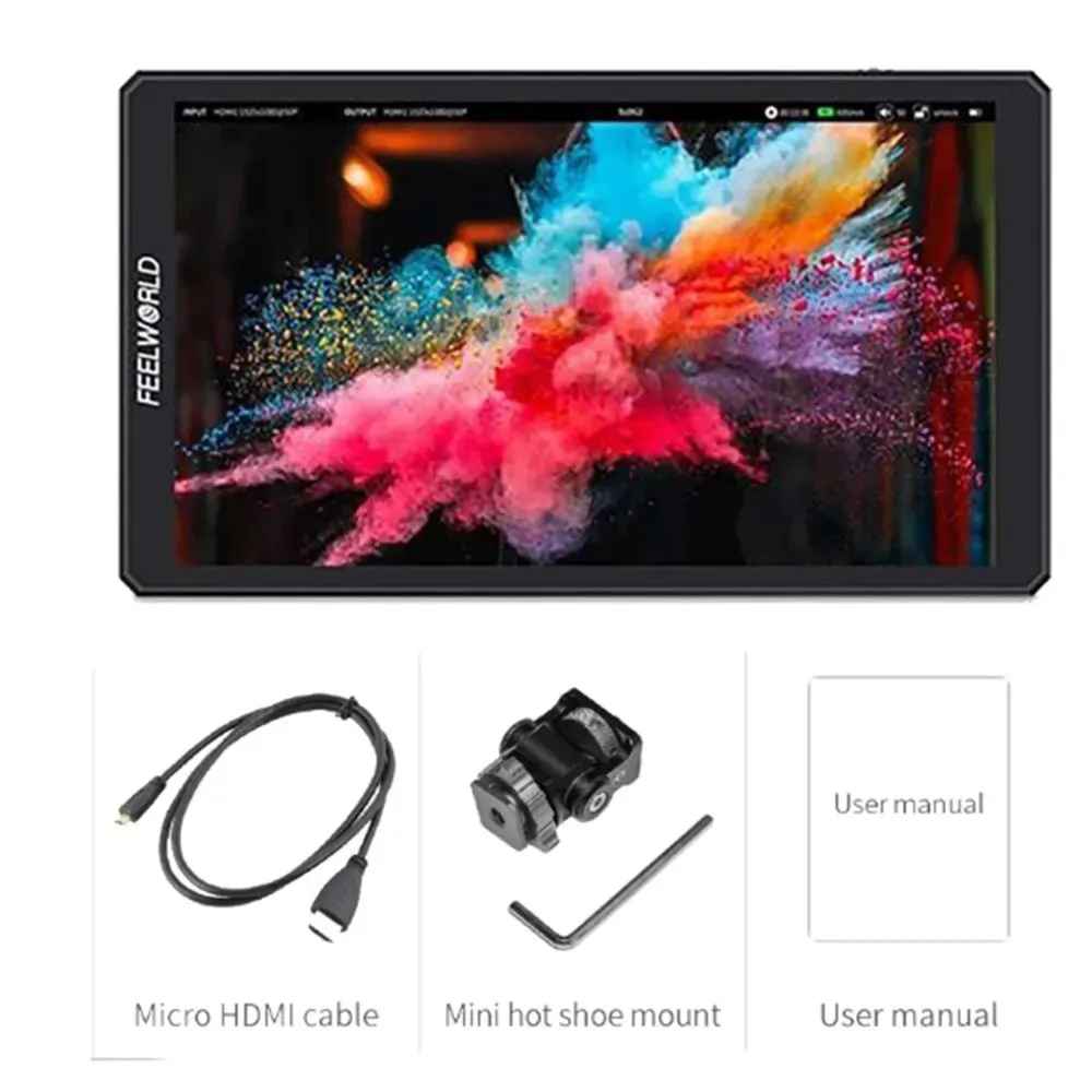 FEELWORLD CUT6 CUT6S 1920X1080 Monitor Portabel 3D LUT 6 Inci Layar Sentuh Monitor Video Monitor Perekam Mendukung IPS 4K HDMI-