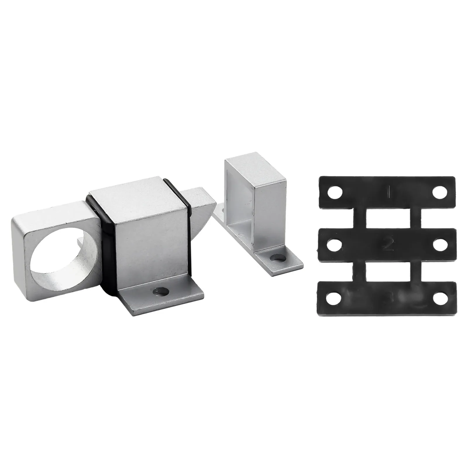 1 Stuks Vierkante Zelfsluitende Bout Deur Klink Aluminium Beveiliging Automatische Schuifdeur Veerveer Slot Anti Diefstal Lock Gesp