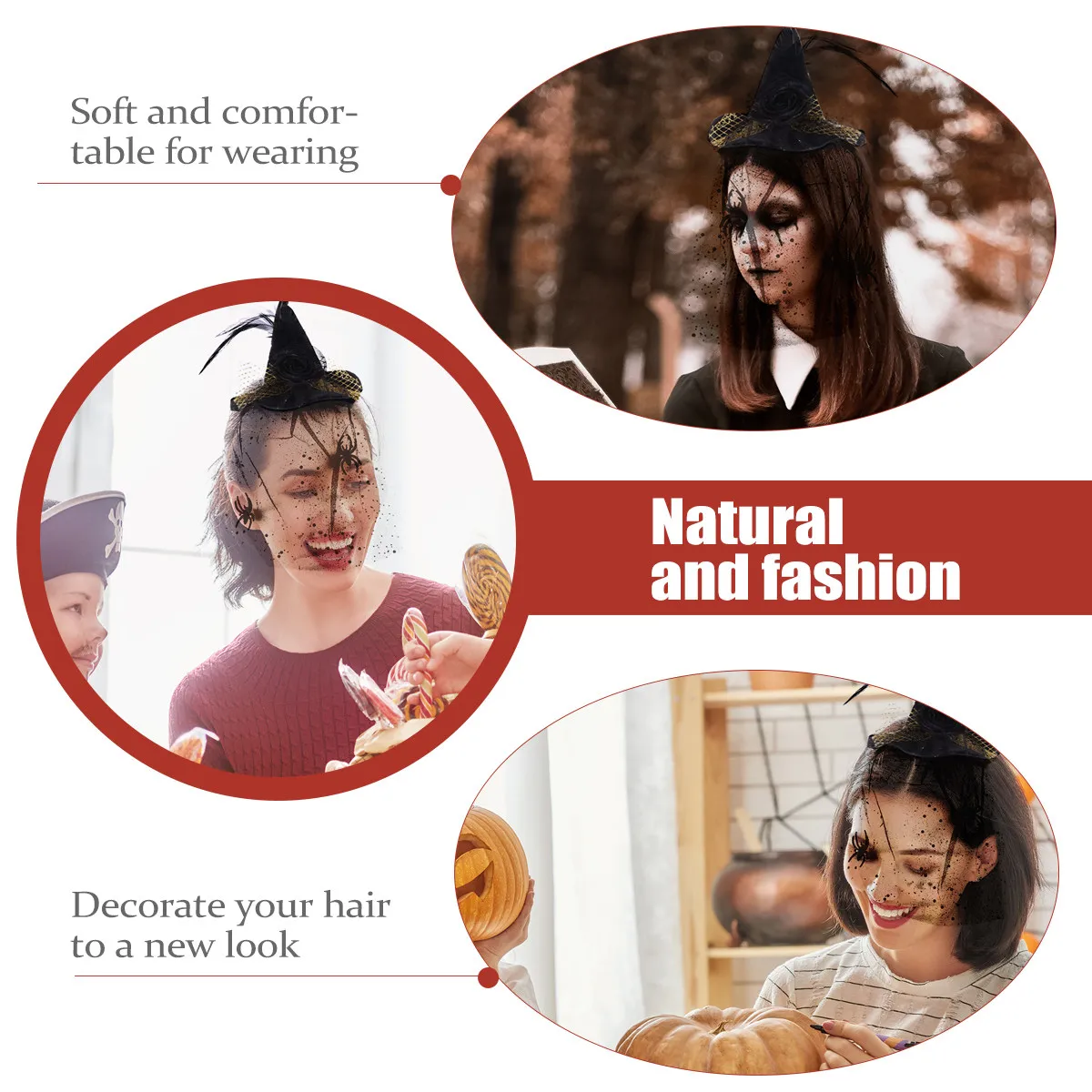 

2 шт. заколки для волос в виде паука-ведьмы, аксессуары для головного убора на Хэллоуин, заколки для шляпы ведьмы, повязка на голову с пауком на Хэллоуин