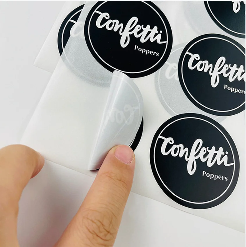 3-10CM custom commercial stickers and custom logo for weddings, birthdays, and baptismal designs Personalized sticker adhesive