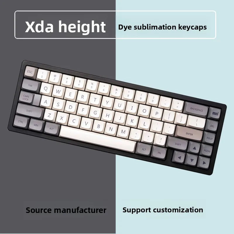 Russian/Phonetic/Korean 133 key small complete set PBT heat sublimation customized keycap mechanical red shaft