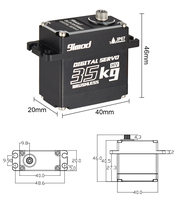 9imod 35KG 180°/.270°/360° Digital Servo HV Brushless Servo Metal Gear IP67 BLS-HV35MG for RC Car Boat Robot