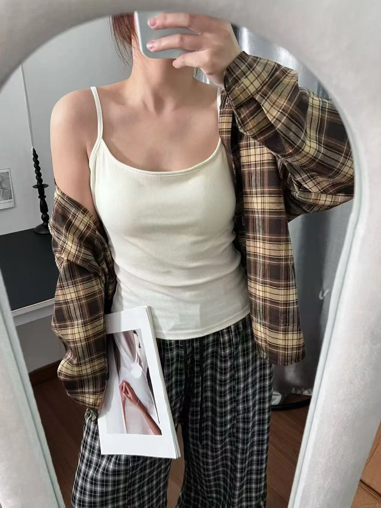 Chic Comfortable Trendy New Arrival Women's Vest Top with Chest Pad Beautiful Back All-Match Not Picky People Dongda Gate