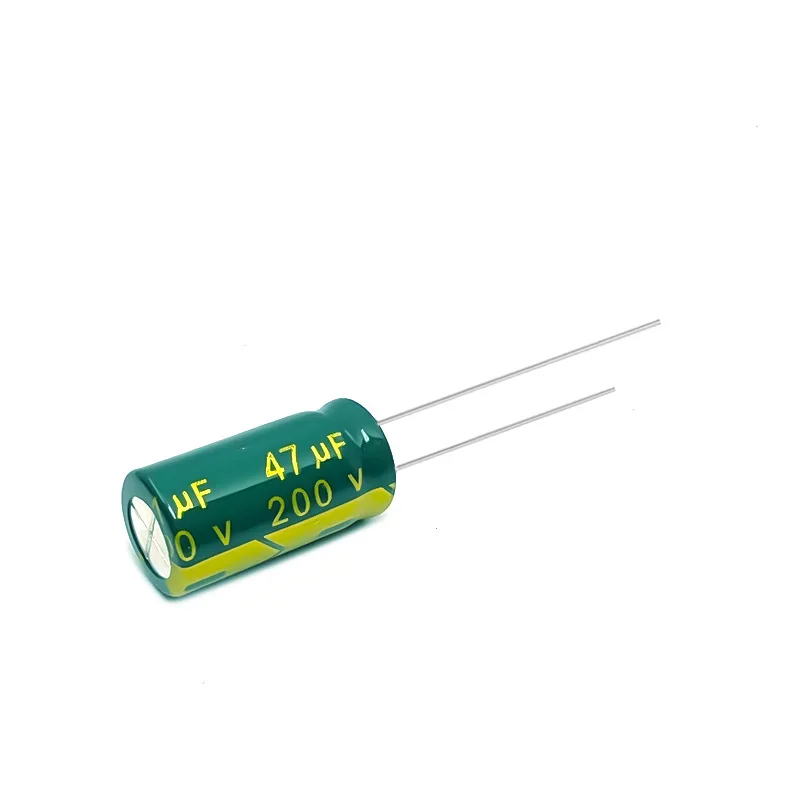 40pcs 200V 47uF Electrolytic Capacitor High Frequency Low ESR Long Life Green Gold 10x20mm for Power Supply