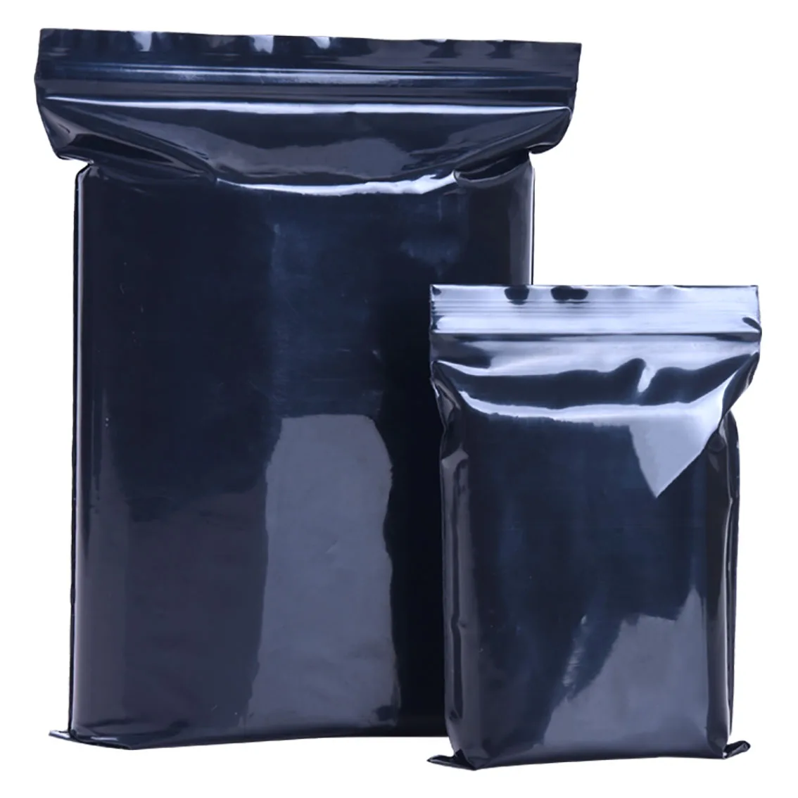 16 Silk Black Thicken Avoid Light Self Sealing Plastic Bags PE Flat Zip Lock Storage Bags Ziplock Poly Bags Zipper Bags