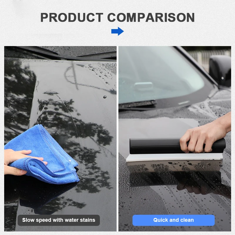 SEAMETAL Car Flexible Soft Silicone Water Wiper Car Window Cleaning Glass Scraper Handy Squeegee Auto Blade Clean Scraping Tools