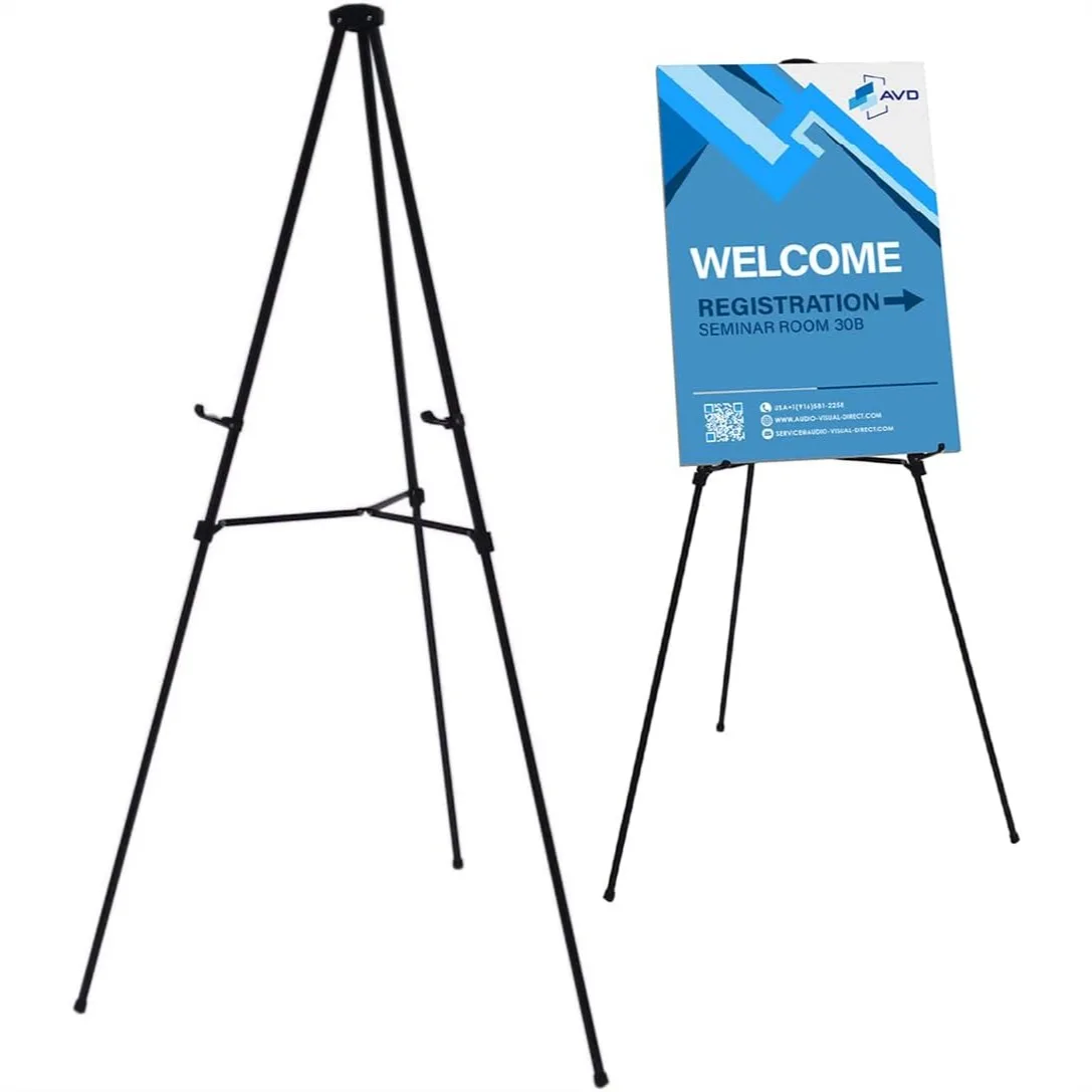 

70" Lightweight Aluminum Telescoping Display Easel for Posters, Artwork, and Signs