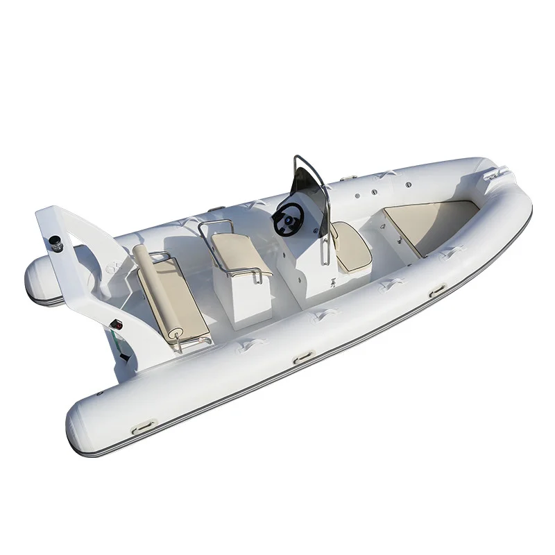 17FT Rhib 520 Hypalon قارب مضلع قابل للنفخ مع محرك خارجي #2