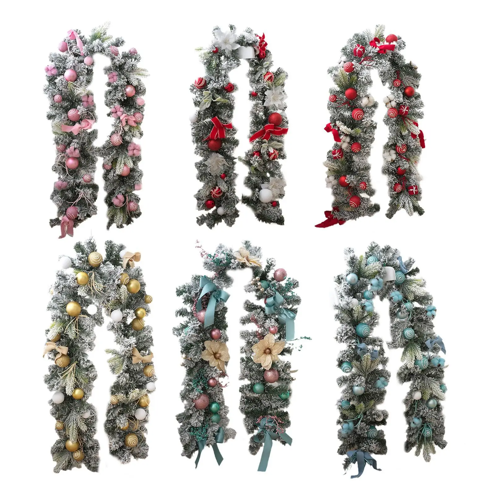 

Рождественская гирлянда для входной двери, подвесной декор, 5,9 фута, искусственная гирлянда своими руками для