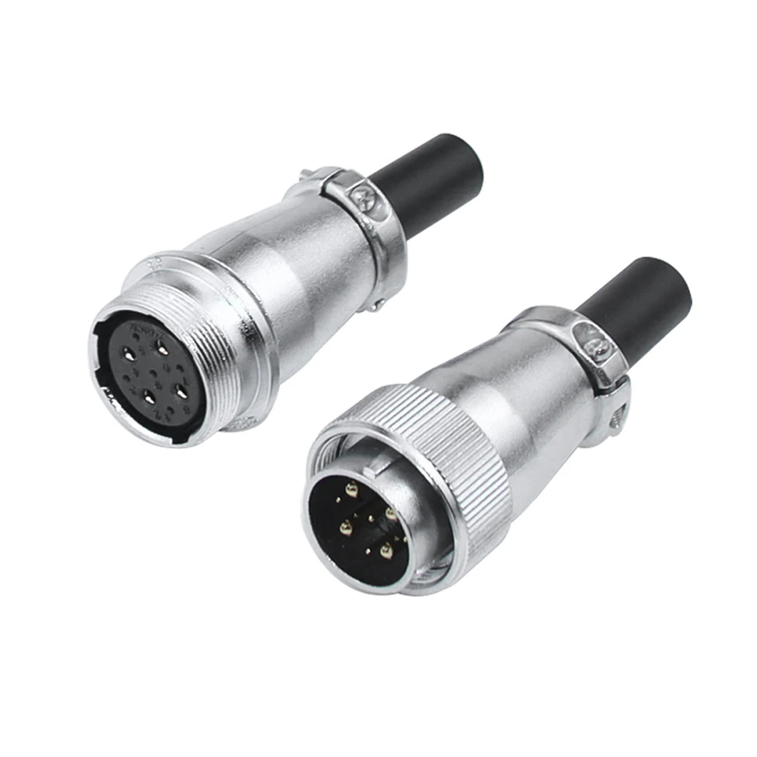 ABILKKEEN WS24 24MM Industrial Aviation Plug Connector 2/3/4/9/10/12/19Core IP67 Waterproof Aviation Cable Male Female Connector