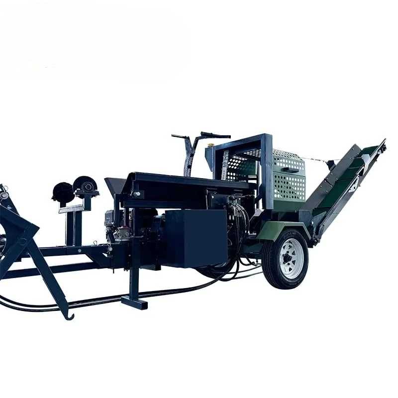 Log Splitter With Saw China Wood Splitting Machines Timber Processor Firewood Cutter