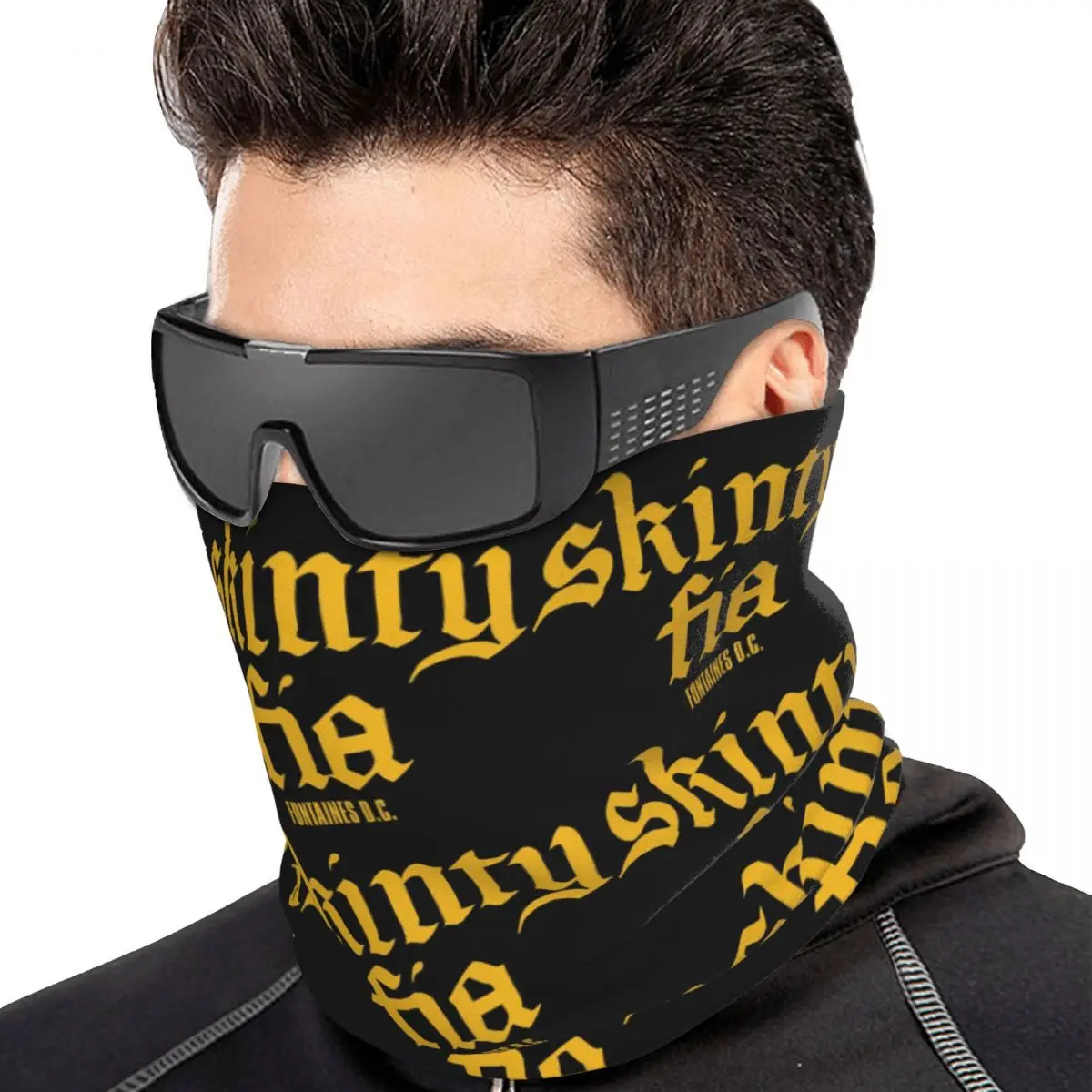 Fontaines DC Merch Skinty Fia Multifunctional Elastic Neck Gaiter Wind Proof Face Cover Bandana Unisex for Cycling Climbing