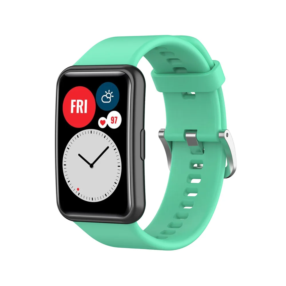 BEHUA Buntes Silikonarmband für Huawei Watch Fit Original Smartwatch-Zubehör, Handgelenksband mit Werkzeug, einfache Anpassung – Detail 28