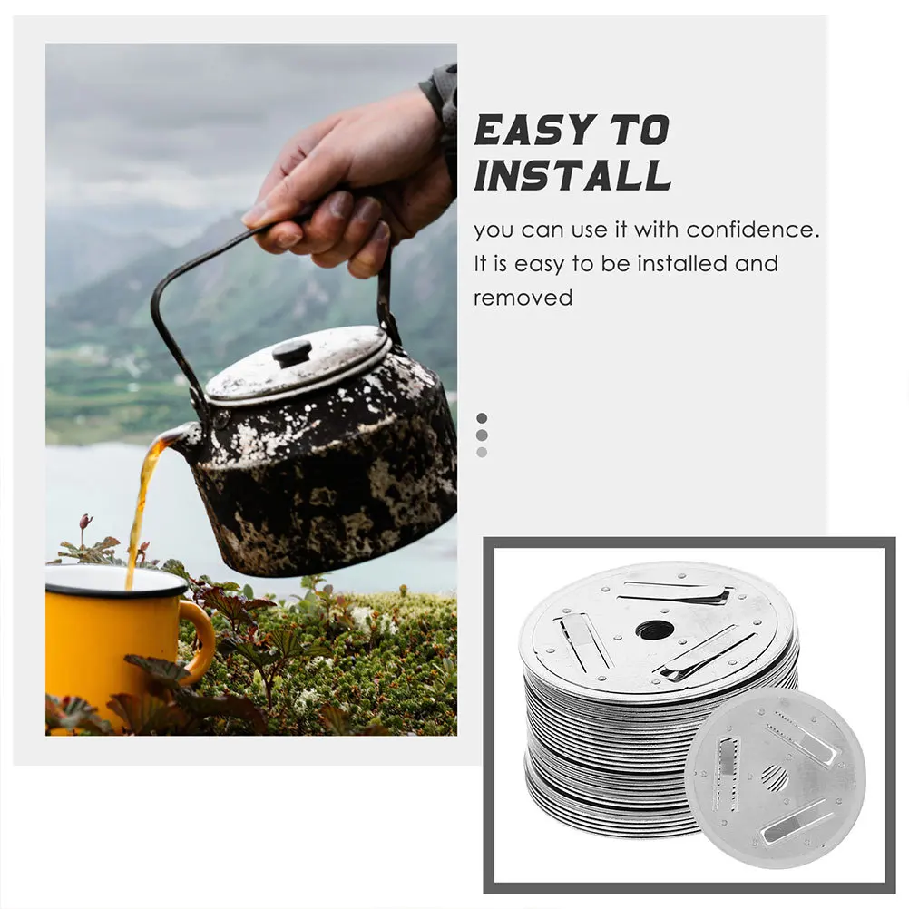 

50Pcs Stainless Steel Electric Kettle Whistle Replacement Parts Tea Kettle Lid Alarm Warning Nozzle Tip Repair