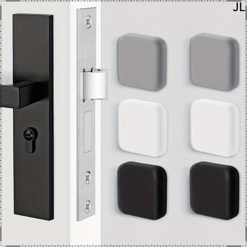 Self-Adhesive Silicone Door Stopper Wall Protectors - Touch-Controlled,Anti-Shock Buffer Guards for Door Handles,Door Protection