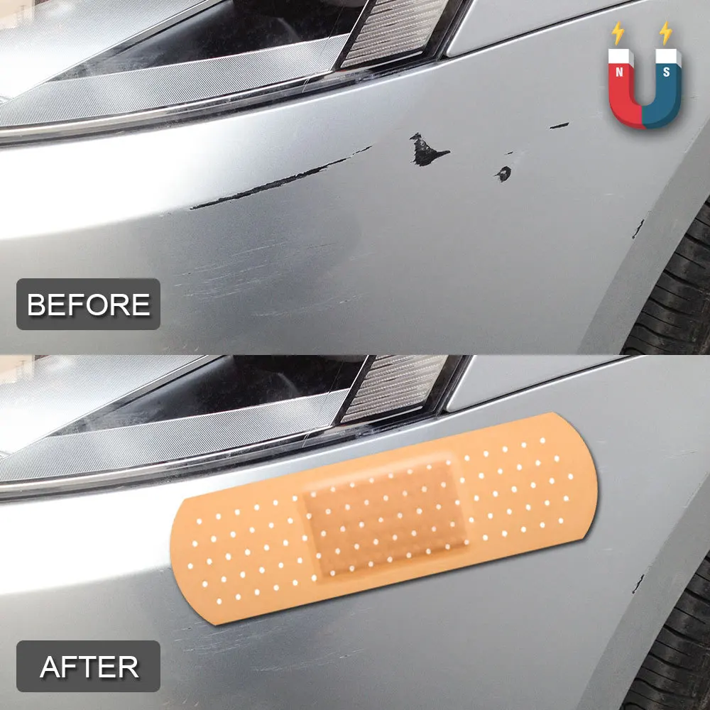 

4Pcs Magnetic Band-Aid Car Stickers Car Front Rear Bumper Anti Collision Strip Trunk Protector Guard Car Anti-Scratch Sticker