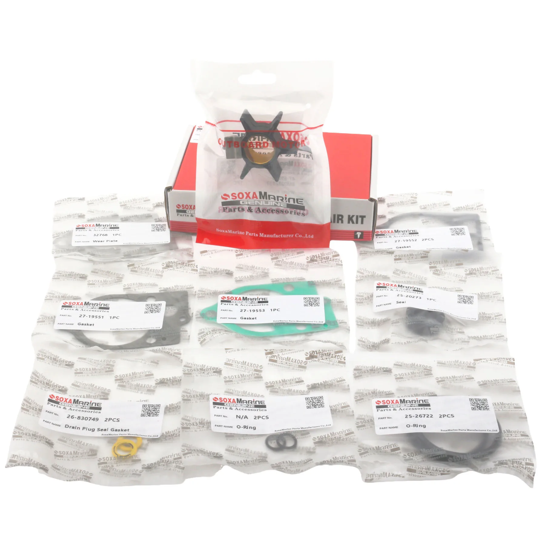 89983Q1 Water Pump Impeller Rebuild Kit Fits for Mercury 30 35 40 45 50 60 65 70 HP Boat Outboard Engine 89983T1 89983T2 18-3207
