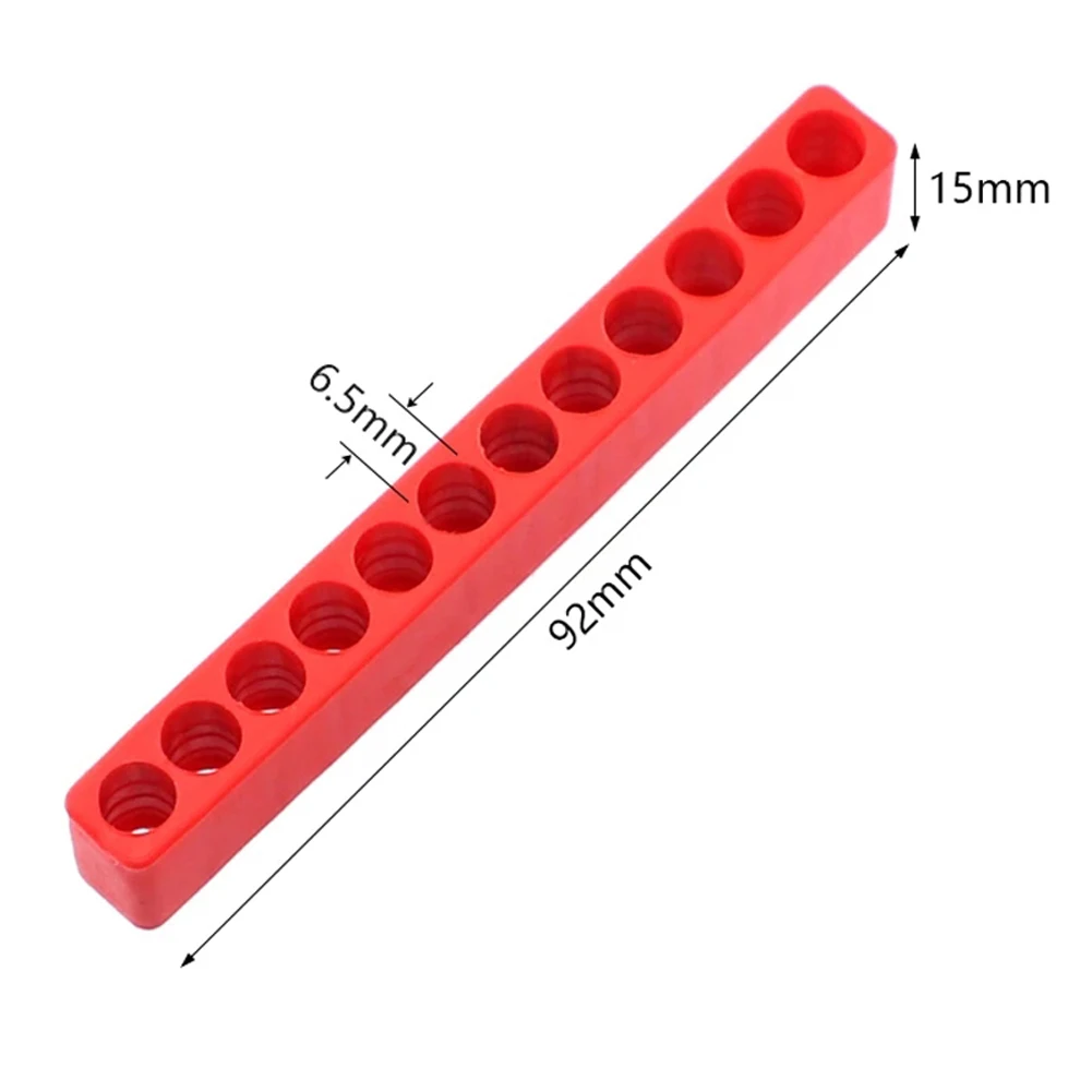 Set Bit Holder Kit 5pcs Parts Red Accessories Screwdriver Storage Tool 12 Hole Easy To Organize Bit Holder Useful
