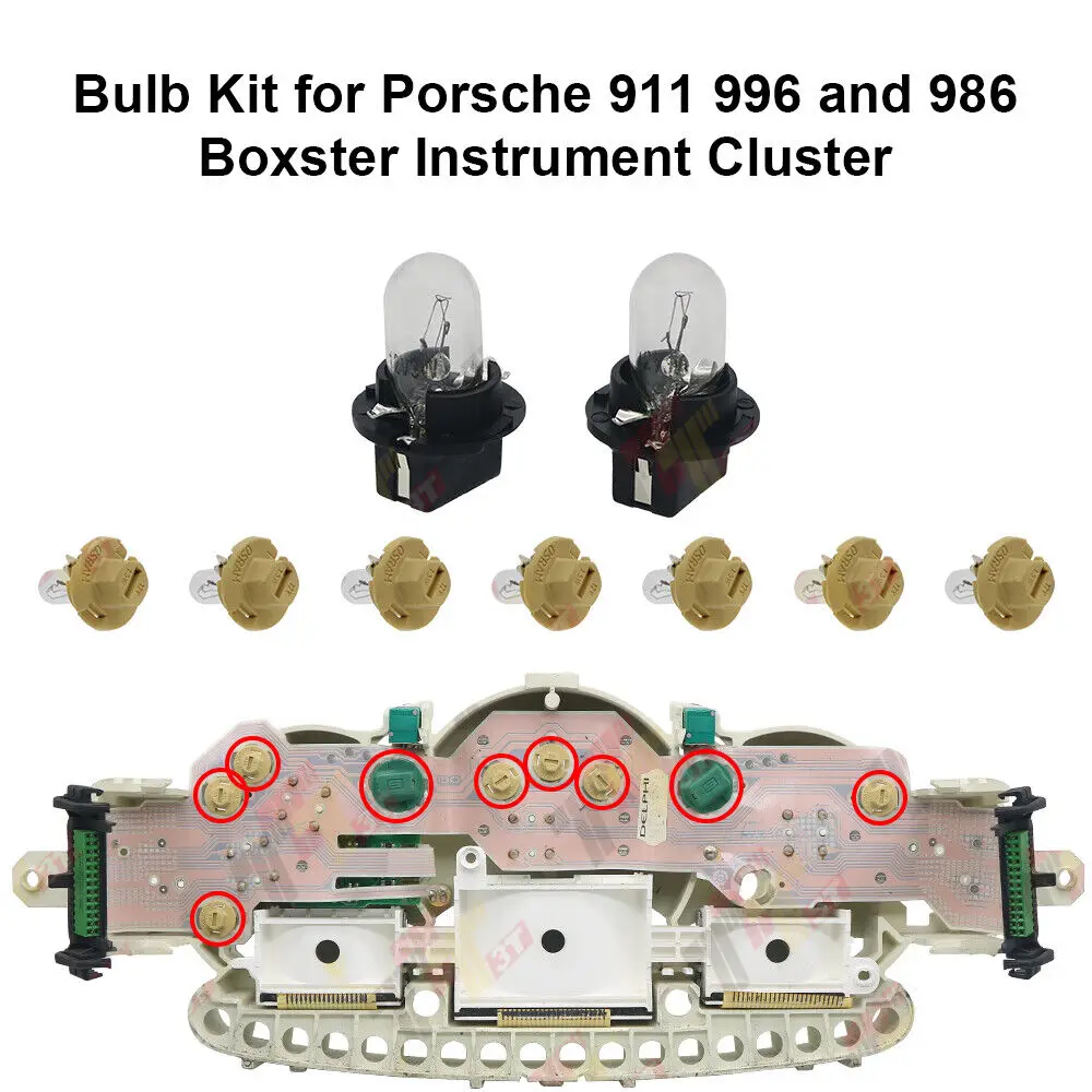 Bulb Kit for Porsche 911 996 and 986 Boxster Instrument Cluster