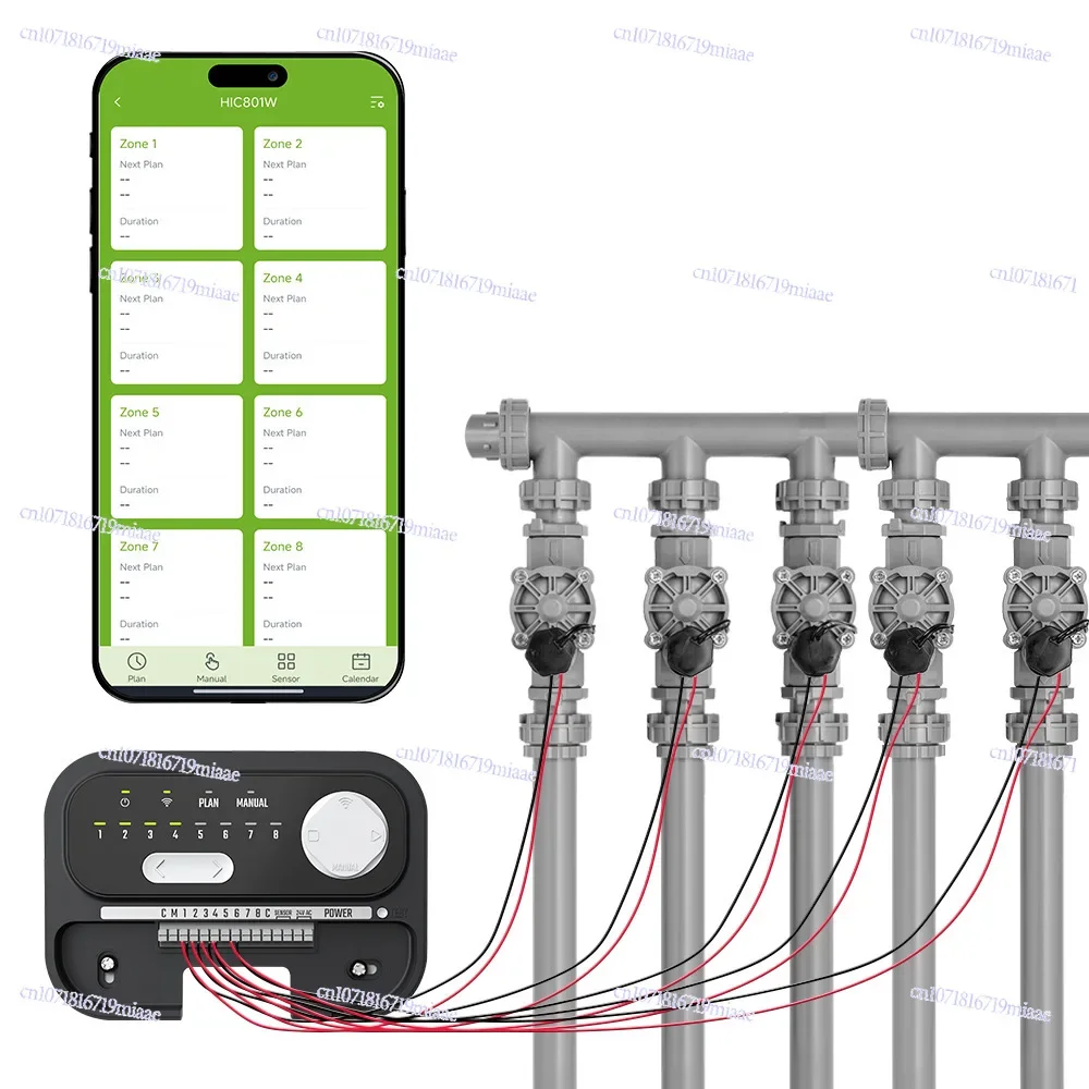 Eight-way WIFI Irrigation Controller (AC) Intelligent, Remote Operation, Multi-channel Control, Simple and Convenient Operation