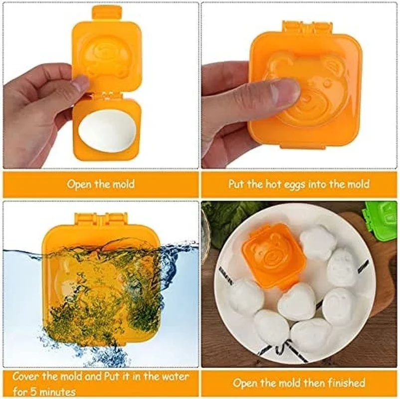 Egg Sushi Rice Mold Non-stick Rice Ball Making Milkshake Rice Ball Making Mold Shaker Animal Boiled Egg Sushi Mold