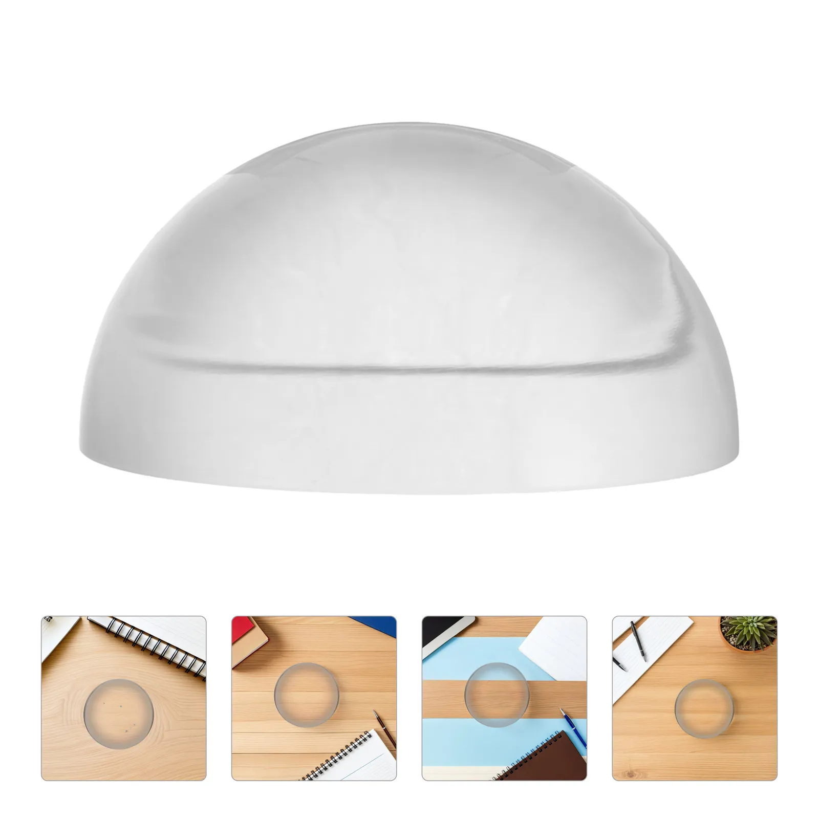 6X Dome Magnifying Glass Acrylic Desktop Reading Magnifier Paperweight for Books Newspapers Blueprints Needlepoint Entomologist