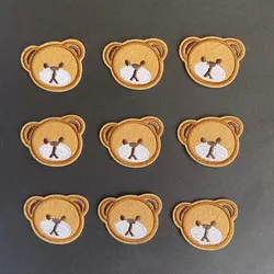 3.5*4.5CM/10PCS Cartoon Cute Bear Badges Fabric Applique,Mini Clothes Stickers Animal Embroidery Iron On Patches For Clothing
