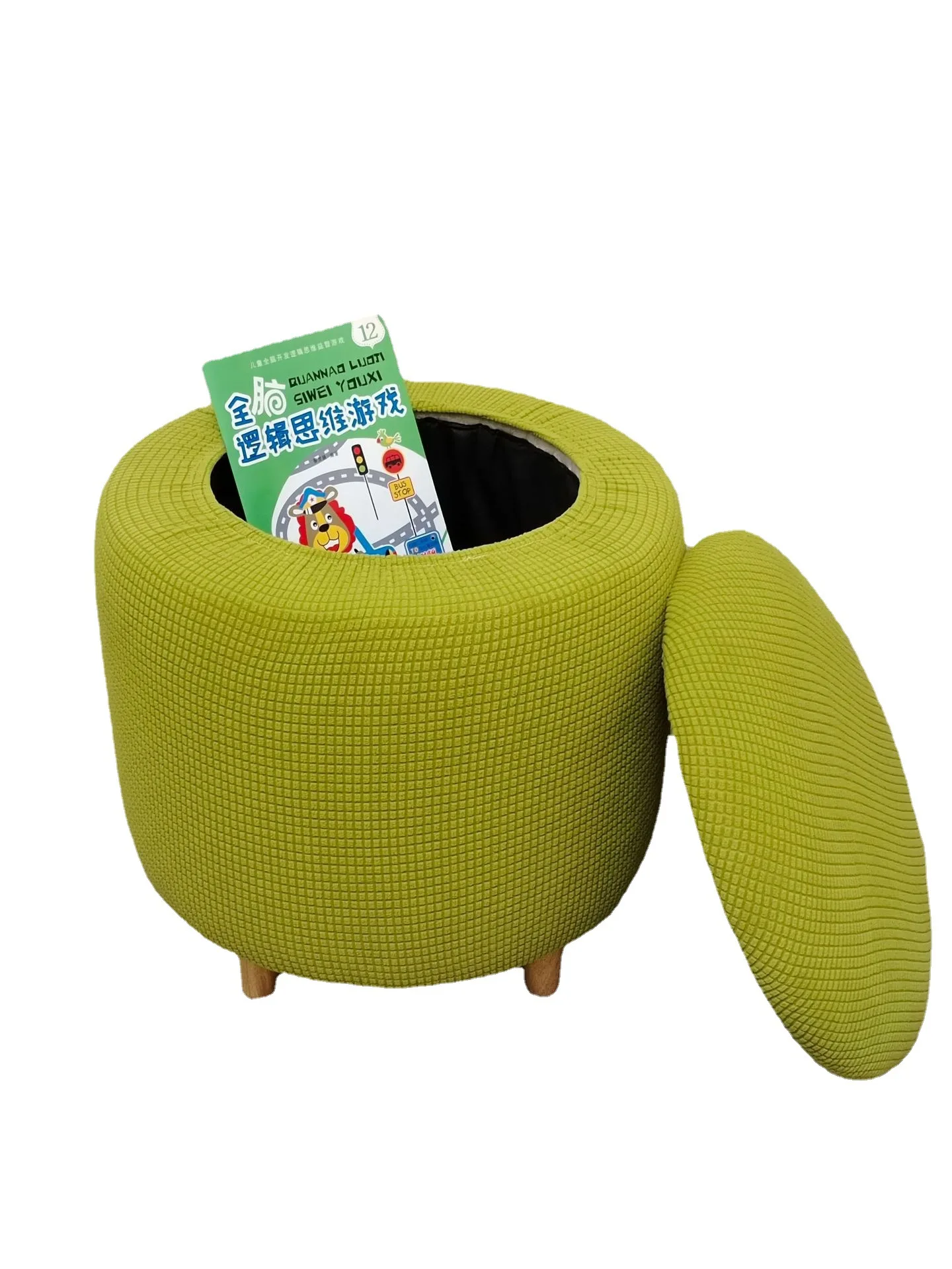 Corn velvet thickened elastic circular split stool cover, detachable sofa stool cover, dustproof and wear-resistant