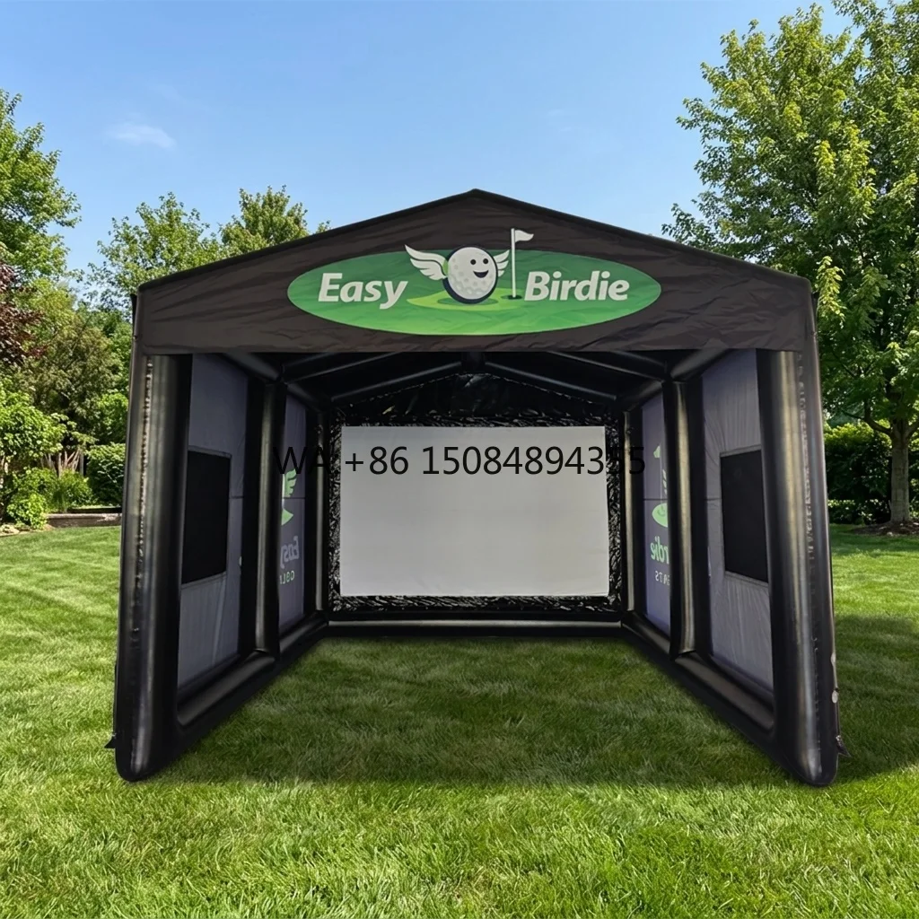 Factory Sport Event Rent Inflatable Screen Golf Simulator Tent Portable Golf Training Simulator Enclosure
