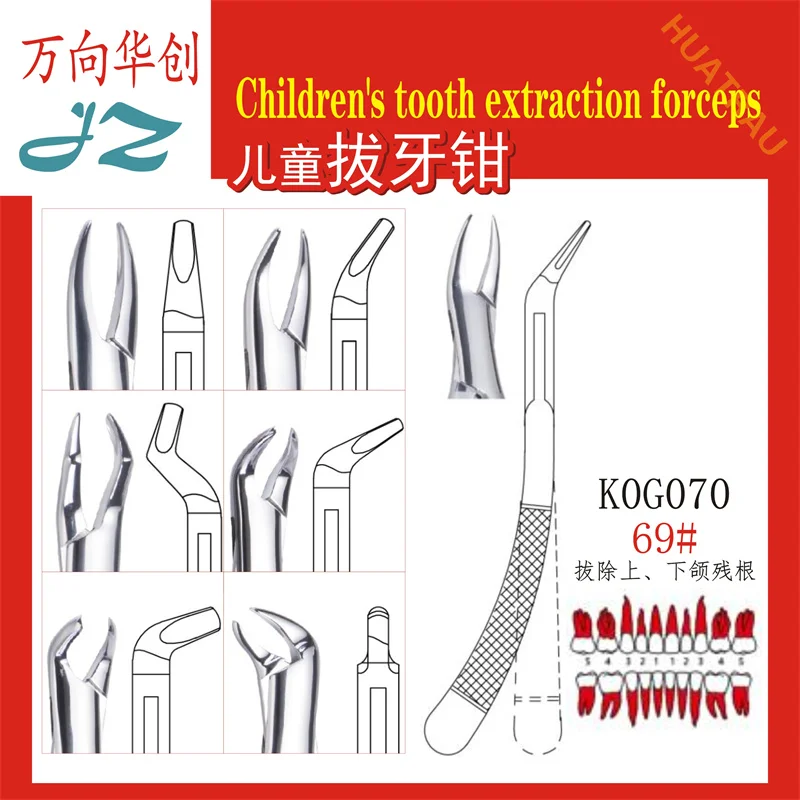 

Детские плоскогубцы для удаления зубов Golden Bell из нержавеющей стали для удаления поврежденных зубов, устройства для извлечения лиственных зубов, D