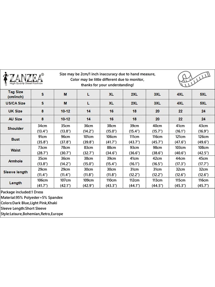 ZANZEA Elegant Womens Vestidos Openwork ลูกไม้ V คอเอวสั้นพัฟแขนเสื้อ Robes Femme Patchwork แฟชั่นชุด Midi