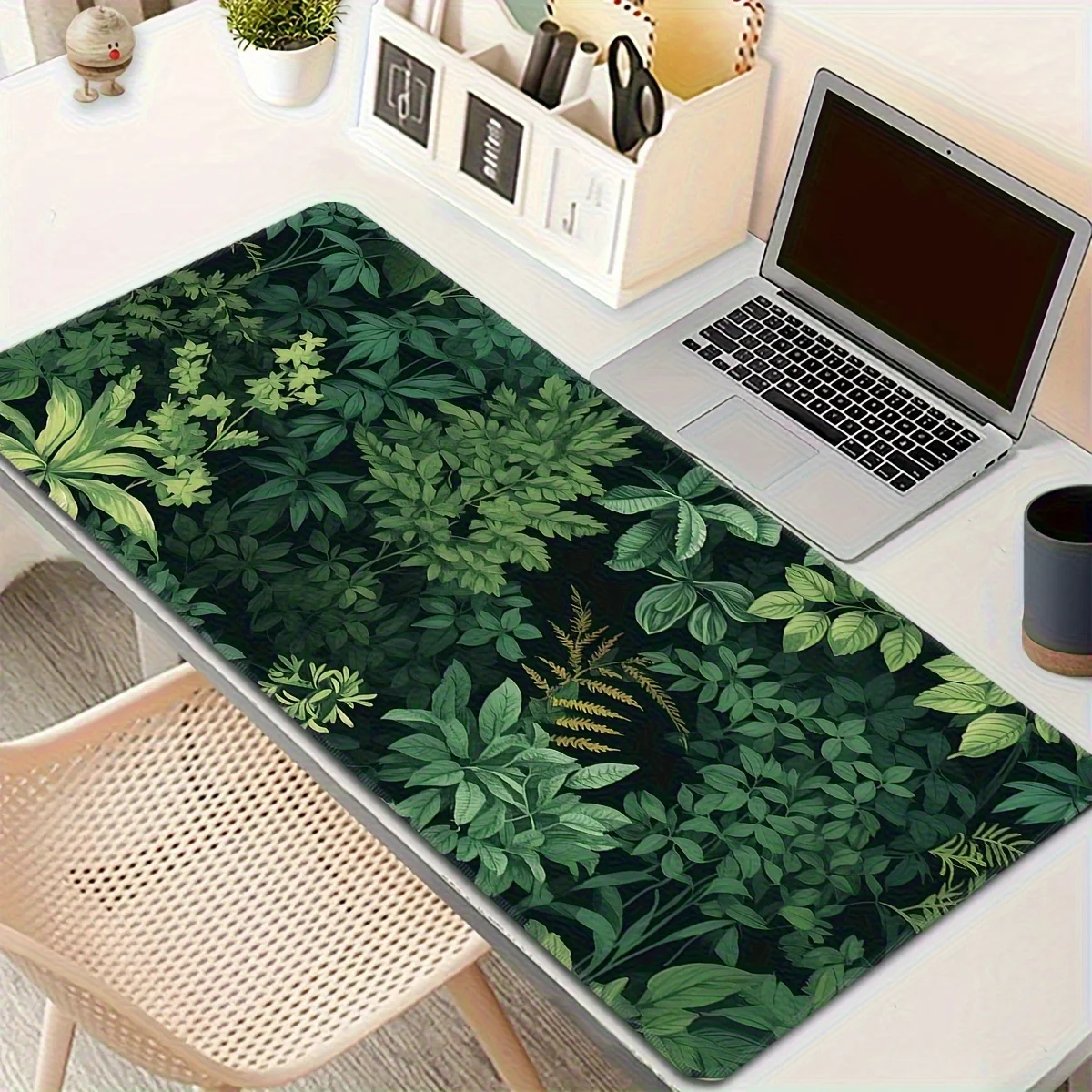Jungle Green Leaves XXL Desk Mat Large Non-Slip Rubber Gaming Mouse Pad Durable Office Workstation Mat