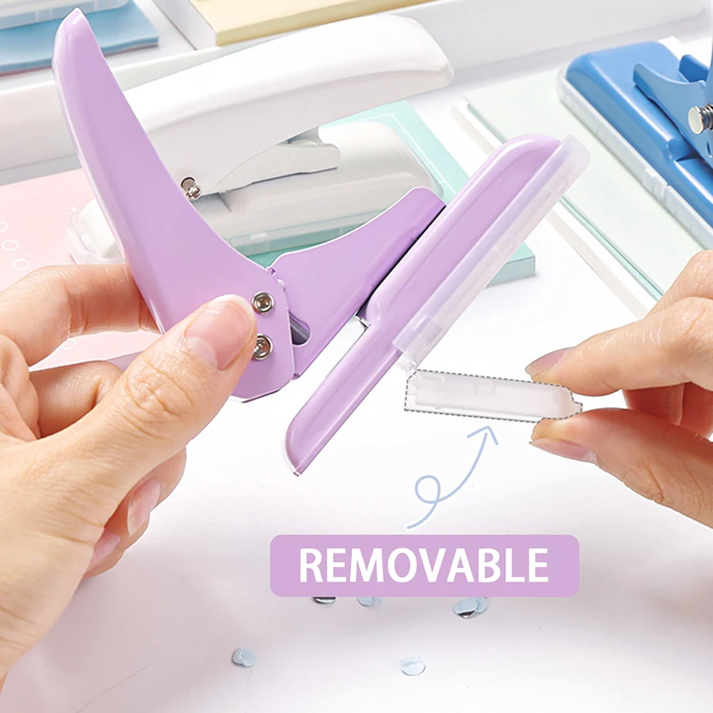 Outil de perforation de trous en métal, perforateur de papier mignon à 1 trou, perforateur de trous ronds portables, perforateur de grande capacité pour papier de scrapbooking