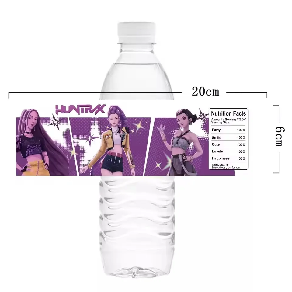 10/30 قطعة جديد شيطان الصيادين زجاجة ماء تسميات K-pop أنيمي تأثيري ملصق مضاد للمياه استحمام الطفل للفتيات حفلة عيد ميلاد الحسنات